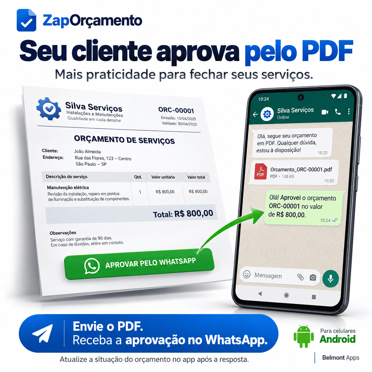 Seu cliente aprova direto pelo PDF